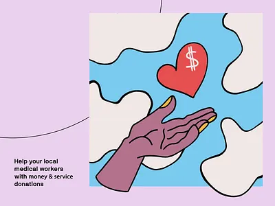 Helpie – Support your local medical heroes animation app clean design illustration minimal motion ui ux uxui