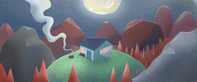 Camping camp camping fire forest lodge moon mountain mountains outside smoke texture