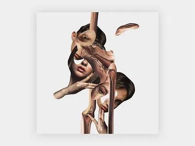 'Melted' collage artwork collage design graphic illustration minimal