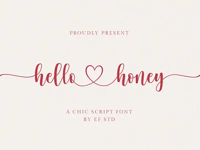 Hello Honey - a chic script font branding calligraphy calligraphy font elegant font font font design fonts graphic design lettering logo font logo fonts lovely font modern font retro font script font typeface typeface design typefaces typography vintage font