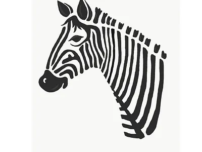 Black and white design inktober2019 mobile app design pattern zebra