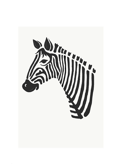 Black and white design inktober2019 mobile app design pattern zebra