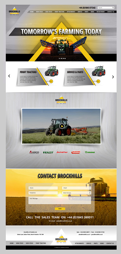 Brockhills Home Page home page landing page typography web design