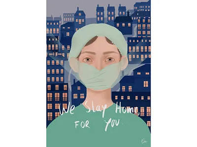 Even Heroes Need a Helping Hand art covid 19 covid 19 covid19 design digital art digital painting digitalart digitalartist digitalartwork health healthcare heroes illustration mask nurse nurses painting procreate virus