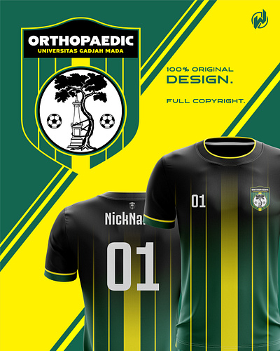 ORTHOPAEDIC UGM LOGO 3d apparel ball branding design design jersey design logo football football logo futsal graphic design jersey sport logo logo design logo team soccer soccer logo sport sport logo vector