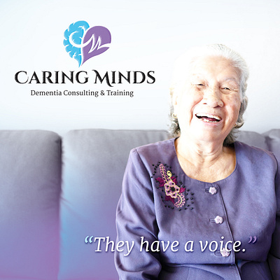 Caring Minds Dementia adobeillustrator altzheimers art brain brain change brain scan brand brand design branding care dementia design elder care elderly graphic design heart heart pulse logo loss mind