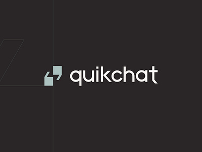 Quikchat logo concepts branding chat lightning bolt logo quotes type