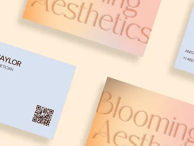 Blooming Aesthetics branding business card gradient graphic design logo ui ui design ui ux web design website