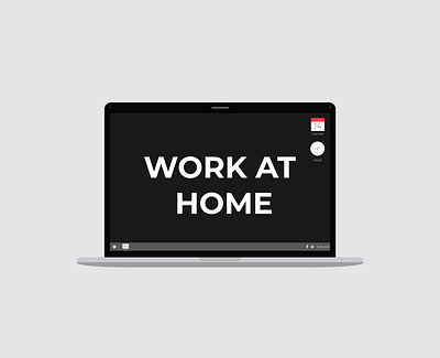 Work at home - Coronavirus prevention background banner concept corona covid 19 design disease epidemic flu graphic health house illustration infection lettering message pandemic poster prevention protection