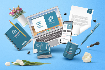 Flowerty.eu branding identity. 2019 brand brand design brand identity branding branding design design logo logotype vector