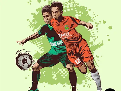playing football design illustration vector
