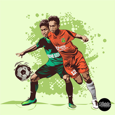 playing football design illustration vector