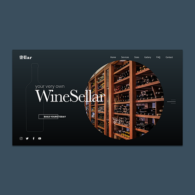 Wine Cellar website concept design ui web website