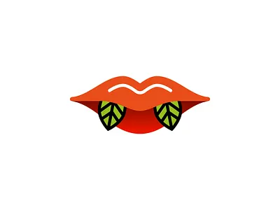 Vegan Vamp branding design eat healthy identity leafs lips logo minimal mouth vamp vampire vegan