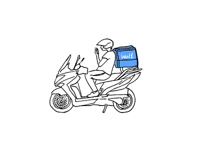 CORONA DAYS - THE DELIVERY BOY art art prints city illustration city life corona corona render coronavirus creative daily moments delivery delivery service graphic artist illustration prints sketch street style streetart streetwear tel aviv wolt