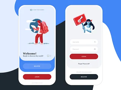 Travel App Splash color colorful design dribbble illustration interfacedesign ios ios app design login register sign in splash travel app ui uidesign ux uxdesign