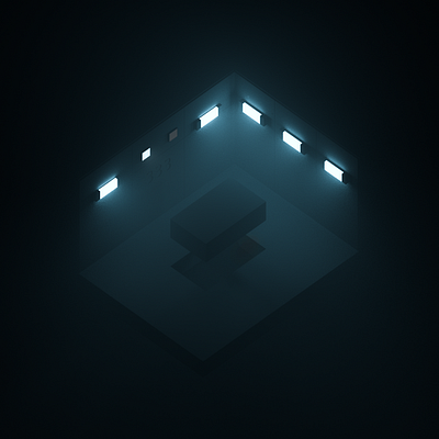 El hoyo c4d movie poster design