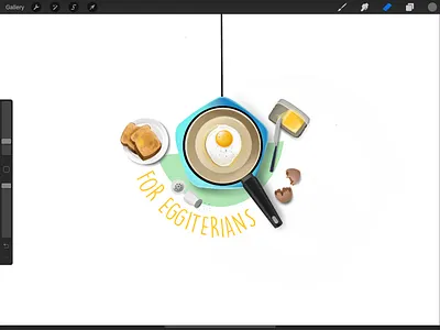 For Eggiterians bread butter butterknife cooktop egg pan sunnysideup toast