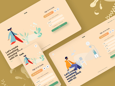 Sign In - Sign Up Design account app app design clean color creative dashboard graphic design illustrations landing page design minimal product profile sign in sign up template design ui ux web design