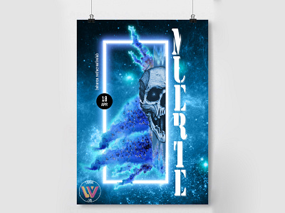 Muerte In Space Poster abstract design graphic design illustration photoshop poster poster design skull space wcreativelab