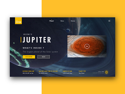 Planet - Webdesign color contrast creative design fibonacci landingpage minimal typogaphy ui uiux ux web webdesign