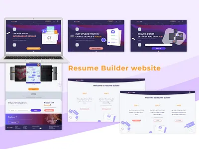 Resume builder website design adobexd application application design builder concept dark design homepage design landing page design red resume uidesign ux ux design uxdesigner uxui web webdesign website
