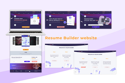 Resume builder website design adobexd application application design builder concept dark design homepage design landing page design red resume uidesign ux ux design uxdesigner uxui web webdesign website