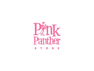 Pink Panther Store design girly logo panther pink pink panther pinky store woman