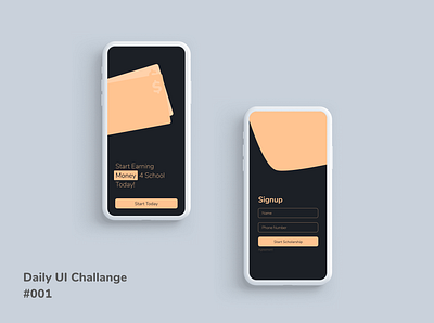 Scholarship Signup App - Daily UI #001