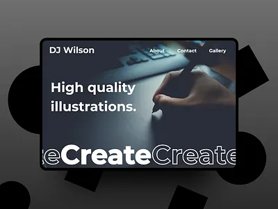 Minimalist Portfolio black black white concept dark design minimal minimalist minimalistic portfolio web web concept webdesign website website design