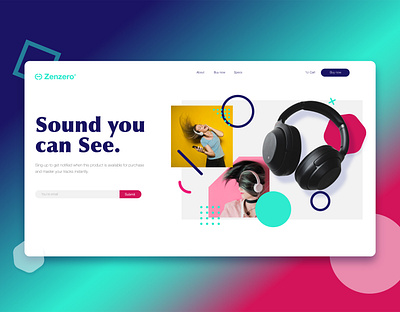 Zenzero landing page adobe xd animation branding clean ui design illustration landing page ui web web design