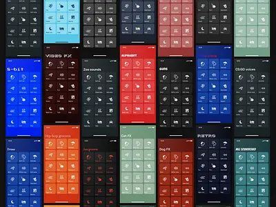 Sound App System color music noise product design sound sound app system ux ui