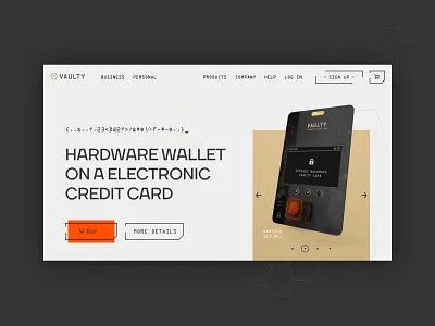 Vaulty - Crypto wallet brutalism card crypto crypto wallet cryptocurrency slider ui wallet
