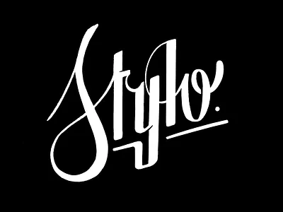 Stylo · Lettering black and white design gorillaz hand lettering illustration lettering song style type typography