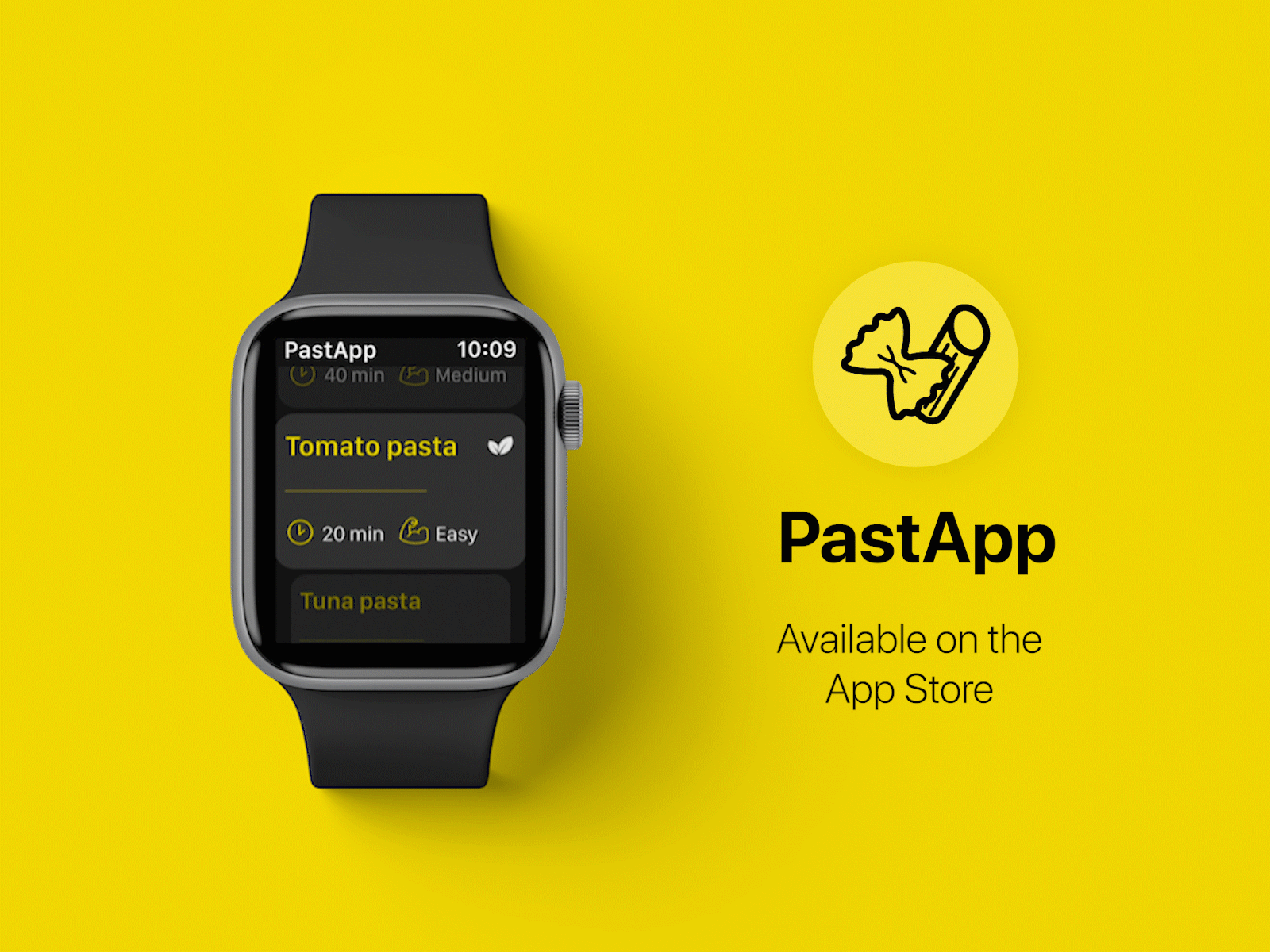 PastApp - Apple Watch App app store apple design apple store apple watch cookbook cooking eat eating eats ios italian food italy pasta recipe app recipes smartwatch ui ux watch