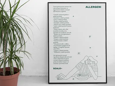 Allergeni Reastaurant Scalo+ design illustration infographic poster