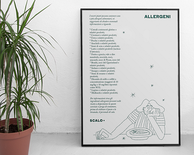 Allergeni Reastaurant Scalo+ design illustration infographic poster