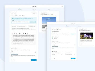 Talentry Stories creation funnel interaction pixel perfect stories ui uidesign ux uxdesign