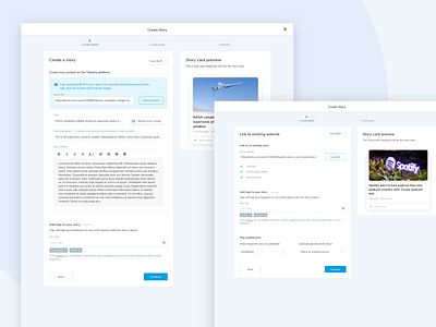 Talentry Stories creation funnel interaction pixel perfect stories ui uidesign ux uxdesign