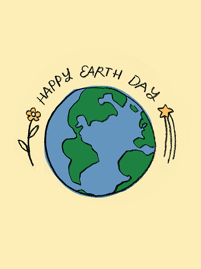 Earth Day 2020 art design drawing earth environment environmental globe graphic happy happy earth day illustration leah schmidt leahschm mother nature nature world