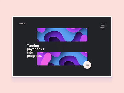 Even - Initial Concept 002 animation design finance financial interactive ui ux web website website design