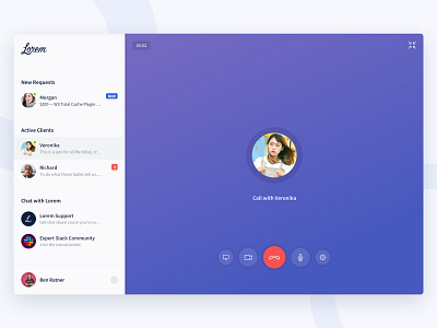 Lorem Audio / Video Calling Feature Concept audio chat product product design screenshare ui ux video