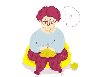 My granny character design grandma illustration