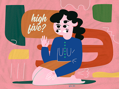 high five! by sylwia doli design doli dolidesign doliillu doliillustration illustration illustrator lifestyle sylwiadoli