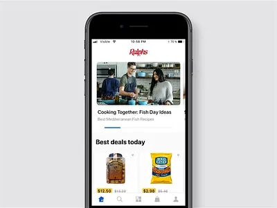 Ralphs - Delivery App animation app business concept courier deisgn delivery ecommerce grocery interface prototype shopping ux