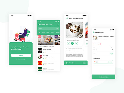 Food Delivery App Concept app concept design figma illustration ios 10 ui ux