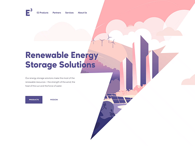 Energy Storage Landing Page Animation animation design environmental graphic design green energy homepage illustraion illustrations landing page motion design renewable energy shakuro solar energy transitions ui ux web design website wind turbine