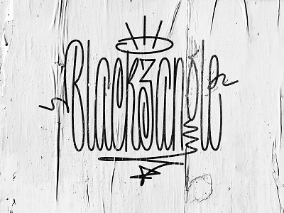 For my friend @Black3angle black3angle calligraphy lettering logo monoline mural type typography