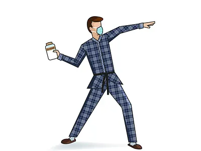 the good neighbour can covid 19 covid19 disposable illustration mask pigiama scuff slip on slipper social distance sugar sugar bowl thrower