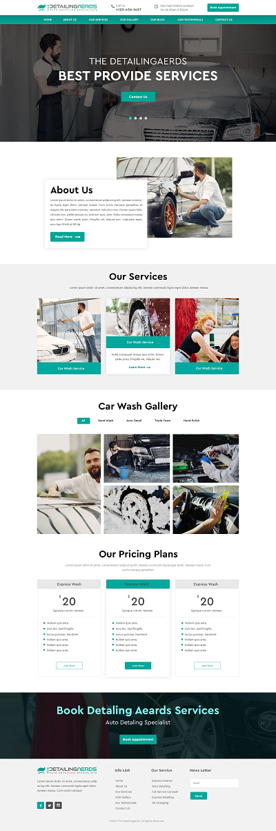 Car wash website creative graphic design illustration ui userinterface ux